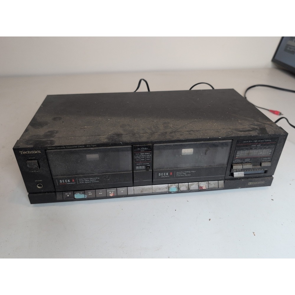 Vintage Technics RS-T911 Double Stereo Cassette Deck Made In Japan, Untested